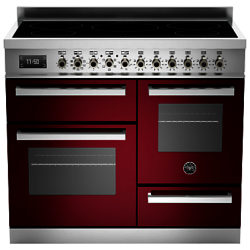 Bertazzoni Professional Series 100cm Electric Induction XG Range Cooker Burgundy
